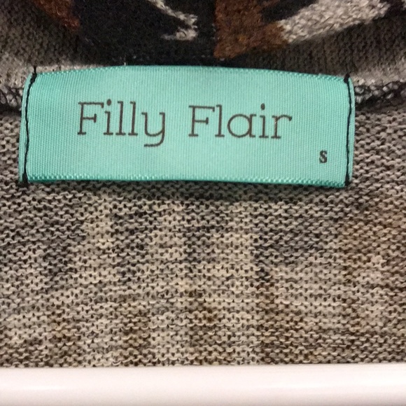 🛍 2 For $25 Sale—Filly Flair Geometrical Pattern Cardigan | Size Small - Picture 2 of 5